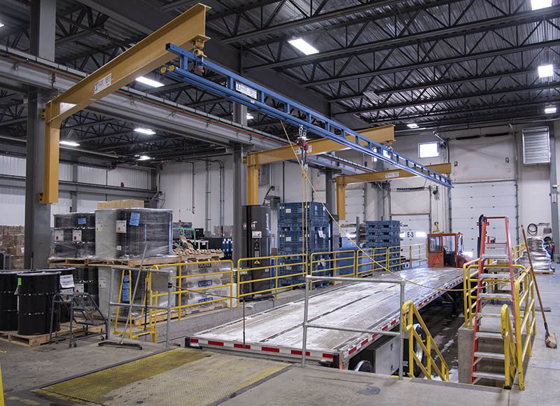 Gorbel fold away tether track fold away